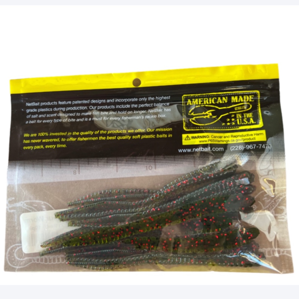 COPY - Net Bait 4.75" Contour Worm Watermelon Red - Picture 2 of 3